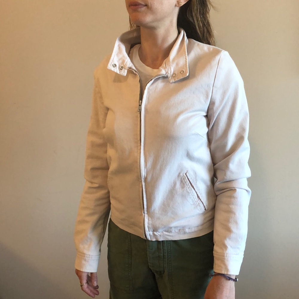 Cotton bomber pale blush jacket